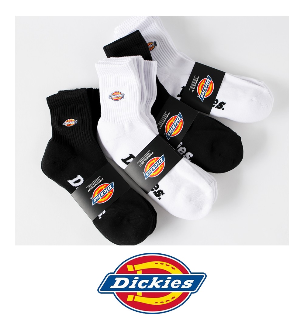 Dickies ディッキーズ ロゴ刺繍 底パイル クルーソックス 3Pソックス 靴下 ミドル丈 ソックス 3足セット メンズ 3P パック  :glt-dks003-1:dwears - 通販 - Yahoo!ショッピング