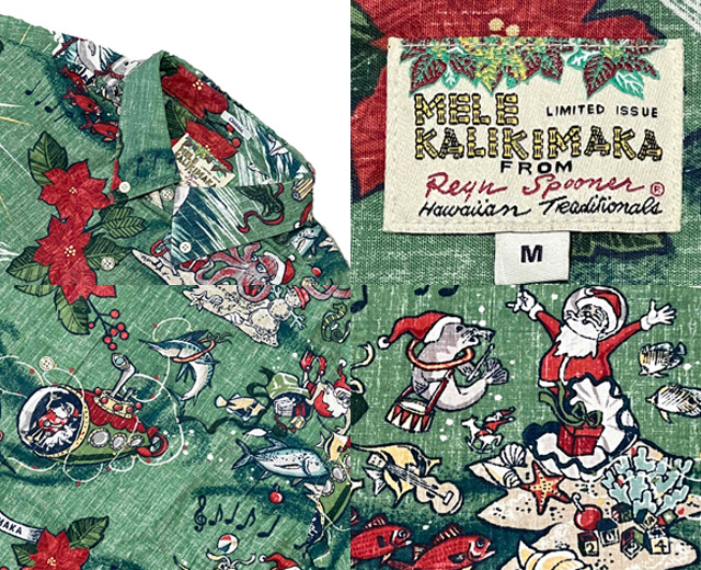 reyn spooner（レインスプーナー） アロハシャツ HAWAIIAN CHRISTMAS