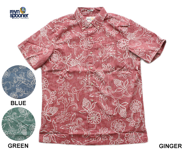 reyn spooner（レインスプーナー） アロハシャツ HAWAIIAN GARDENIAS