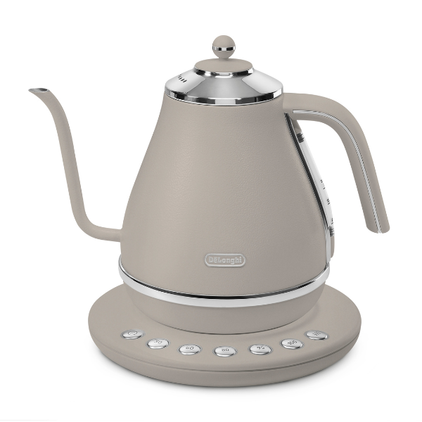 電気ケトル 直営店限定モデル デロンギ アイコナ 温度設定機能付き電気カフェケトル ビターグレージュKBOE1230J-BG 爆買