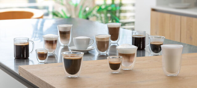デロンギ ダブルウォールグラス（２個セット） カプチーノ [商品コード:DWG2S-190] delonghi カプチーノカップ コーヒーカップ  コーヒー カップ :5513284161:デロンギ公式店 通販 