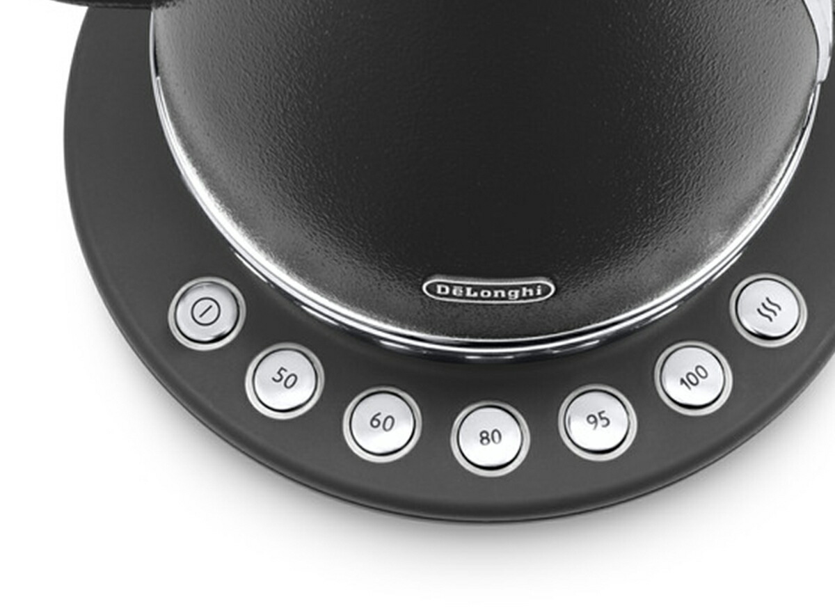 DeLonghi KBOE1230J-GY ブラック 電気ケトル Amazon | De'Longhi (デロンギ) 電気カフェケトル アイコナ