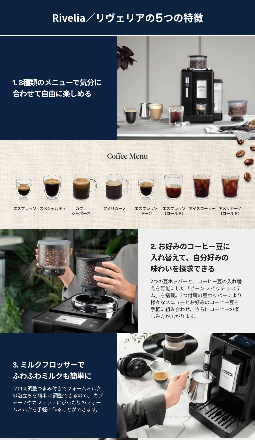 デロンギ（DeLonghi） リヴェリア 全自動コーヒーマシン エントリー