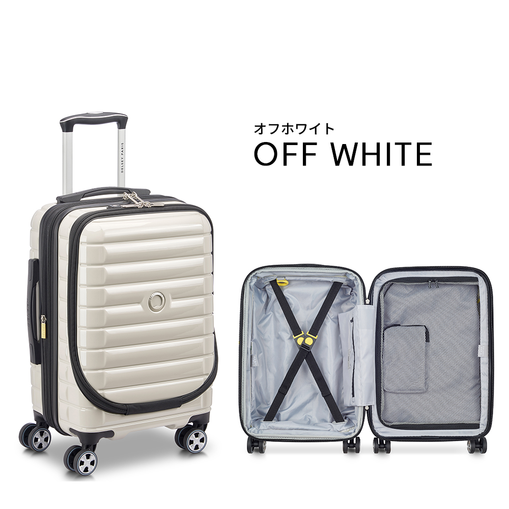 [DELSEY PARIS] [デルセー] スーツケース オフホワイト DELSEY（デルセー） 公式 スーツケース 機内持込 フロントオープン 41L
