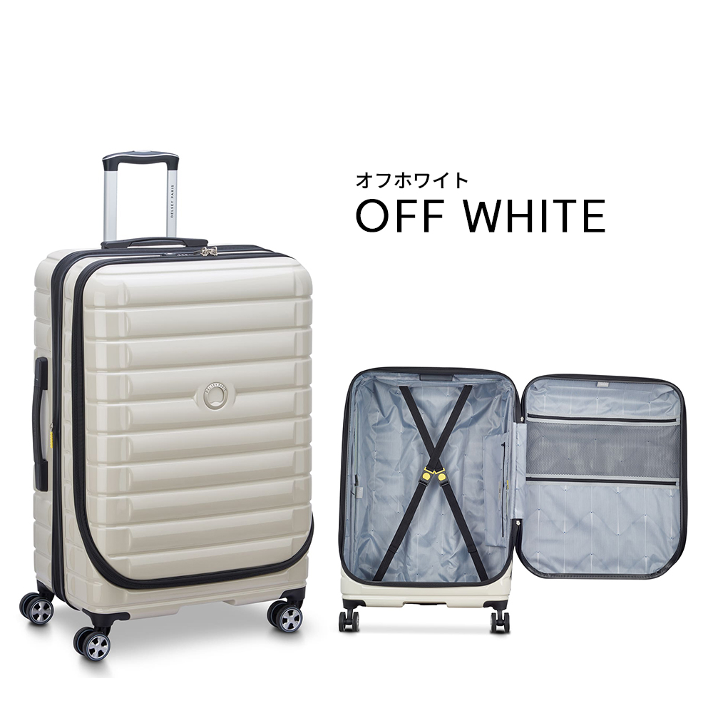[DELSEY PARIS] [デルセー] スーツケース オフホワイト DELSEY（デルセー） 公式 スーツケース フロントオープン 101L+109L