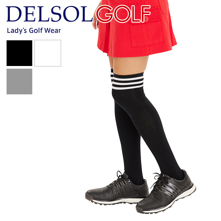 カラーニーハイソックス(2足セット)　美脚 定番人気 レディースゴルフウェア｜delsol-golf｜04