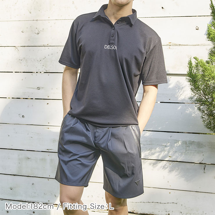 men's 夏生地軽量ウエストストレッチダブルポケットハーフパンツ 軽量 速乾性 M/L/LL/3L メンズゴルフウェア｜delsol-golf｜08