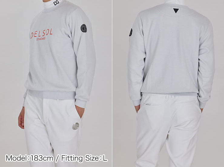 men's 裏起毛トレーナー 裏起毛 防寒対策 L/LL/3L メンズゴルフウェア