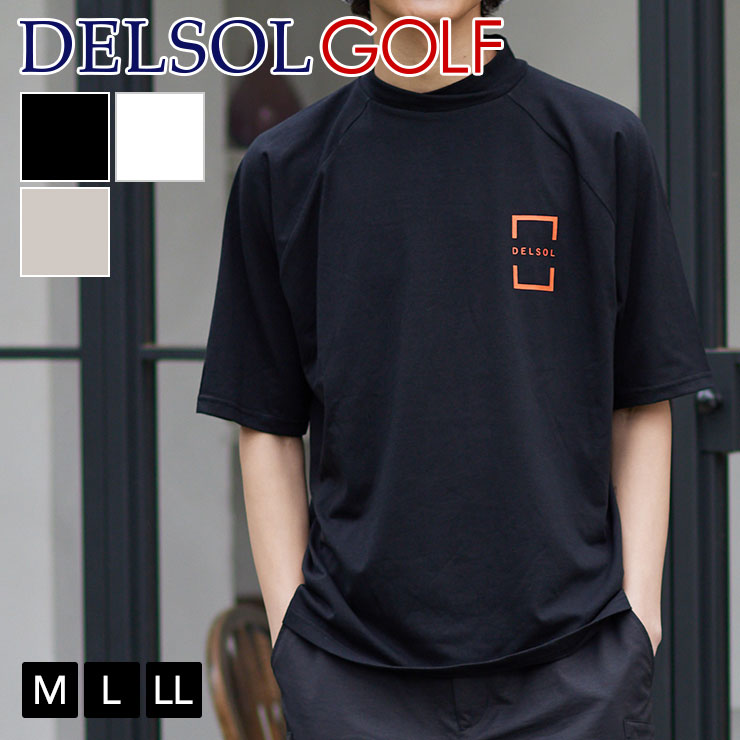 men's メンズ ラグラン半袖ハイネックシャツ  M/L/LL メンズゴルフウェア｜delsol-golf｜03