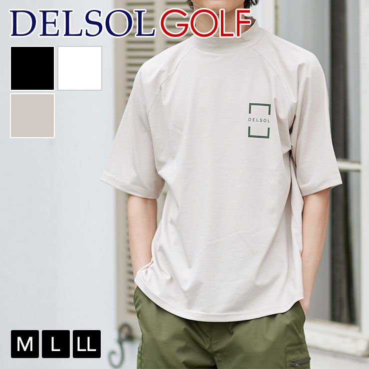 men's メンズ ラグラン半袖ハイネックシャツ  M/L/LL メンズゴルフウェア｜delsol-golf｜04