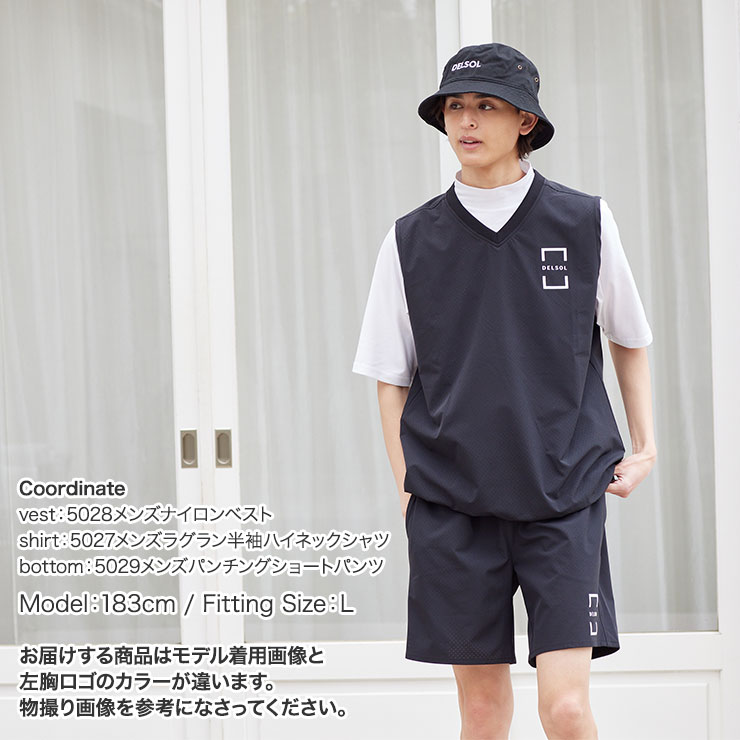 men's 5028 メンズ ナイロンベスト M/L/LL/3L メンズゴルフウェア