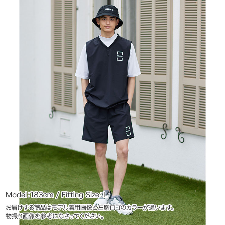 men's 5028 メンズ ナイロンベスト M/L/LL/3L メンズゴルフウェア