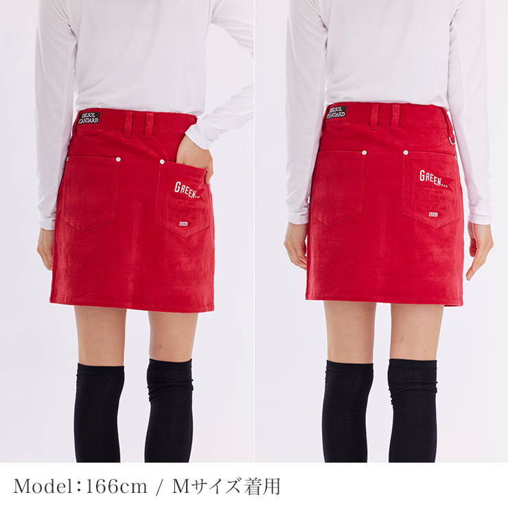 特別価格】刺繍入ストレッチコーデュロイスカート 秋冬 定番 M/L/LL