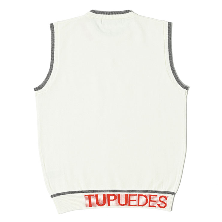 クルーネックニットベスト ちくちくしない しっとり柔らか肌触り M/L