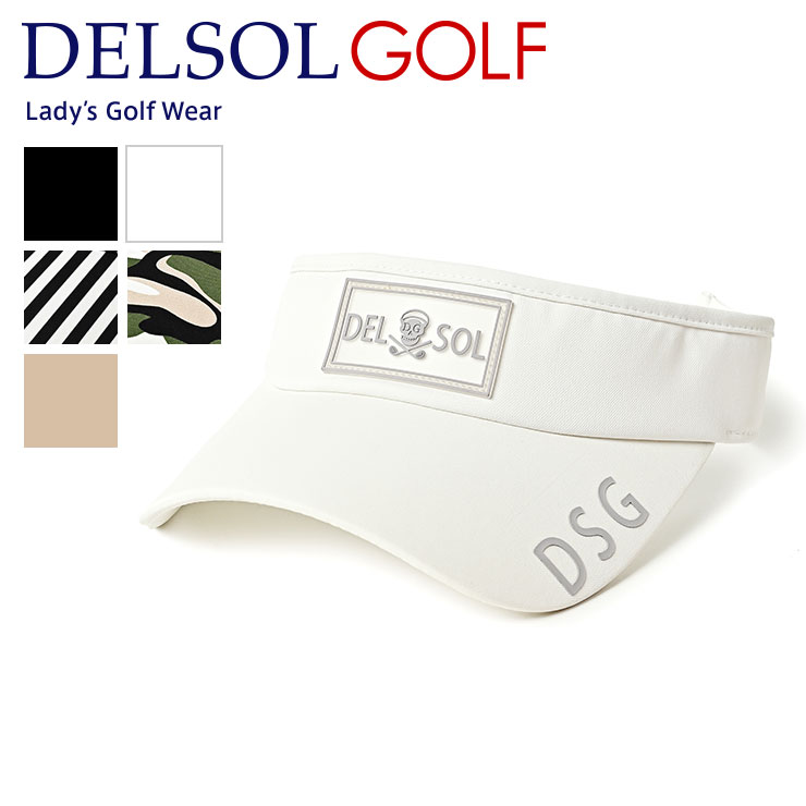 ワッペン付サンバイザー 日焼け予防 頭囲53〜58cm 実用的 レディースゴルフウェア｜delsol-golf｜02