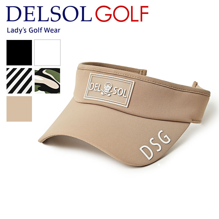 ワッペン付サンバイザー 日焼け予防 頭囲53〜58cm 実用的 レディースゴルフウェア｜delsol-golf｜04