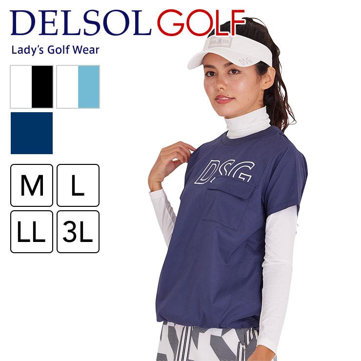 7810 裾ドロスト半袖プルオーバー M/L/LL/3L レディースゴルフウェア｜delsol-golf