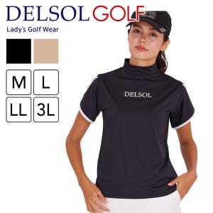 7817 重ね袖パイピングモックネックシャツ M/L/LL/3L レディースゴルフウェア