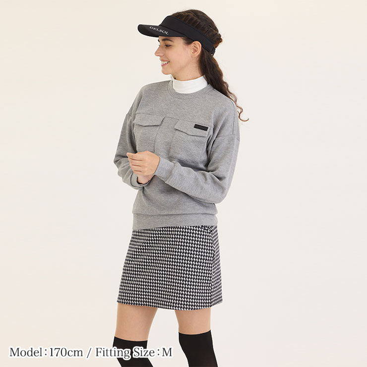 7899 ポンチ 柄スカート(裏地付) M/L/LL/3L ストレッチ レディース