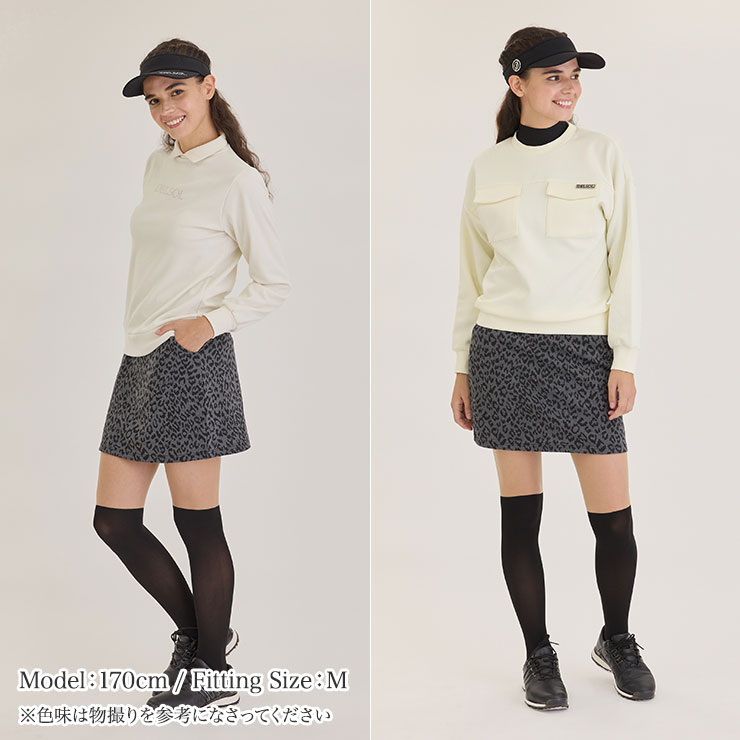 7899 ポンチ 柄スカート(裏地付) M/L/LL/3L ストレッチ レディース