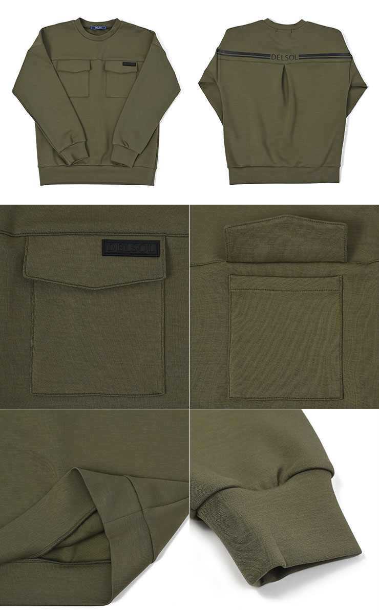 2025秋冬新作】 7904 レーヨン混フラップポケット付プルオーバー M/L