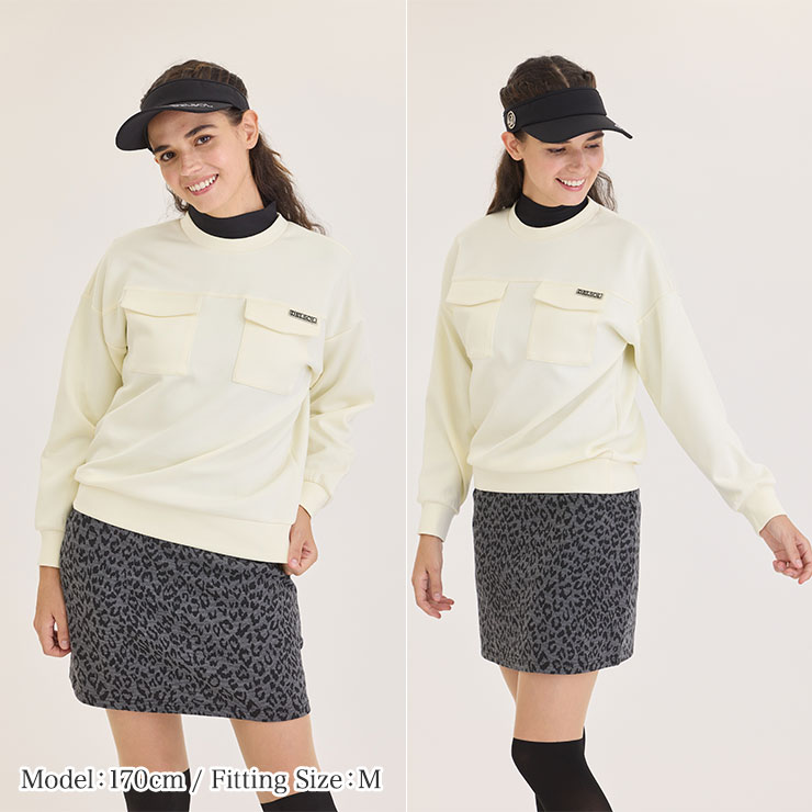 2025秋冬新作】 7904 レーヨン混フラップポケット付プルオーバー M/L