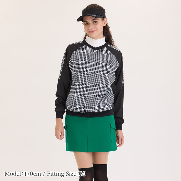 2025秋冬新作】 7908 メッシュ使い長袖プルオーバー M/L/LL/3L