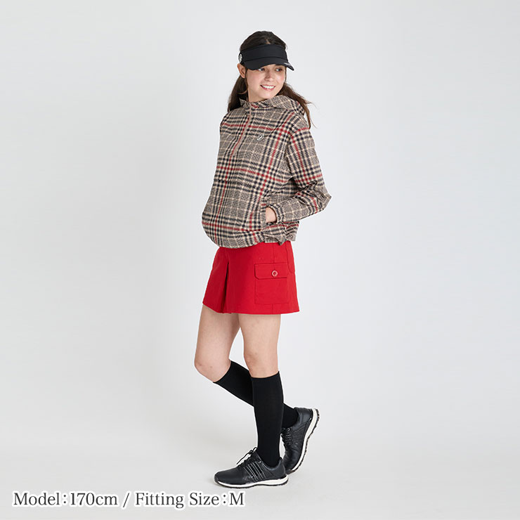 プリーツ入ストレッチキュロットスカート S/M/L/LL/3L 5サイズ