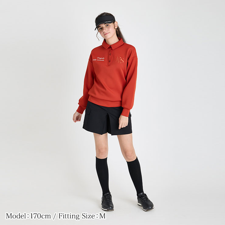 プリーツ入ストレッチキュロットスカート S/M/L/LL/3L 5サイズ