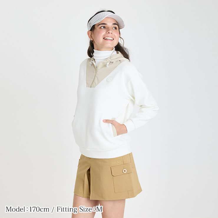 プリーツ入ストレッチキュロットスカート S/M/L/LL/3L 5サイズ