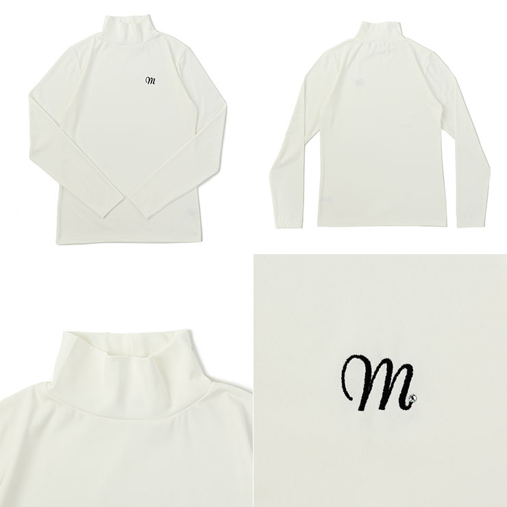 特別価格】mona delsol ワンポイント裏起毛ハイネックインナー S/M
