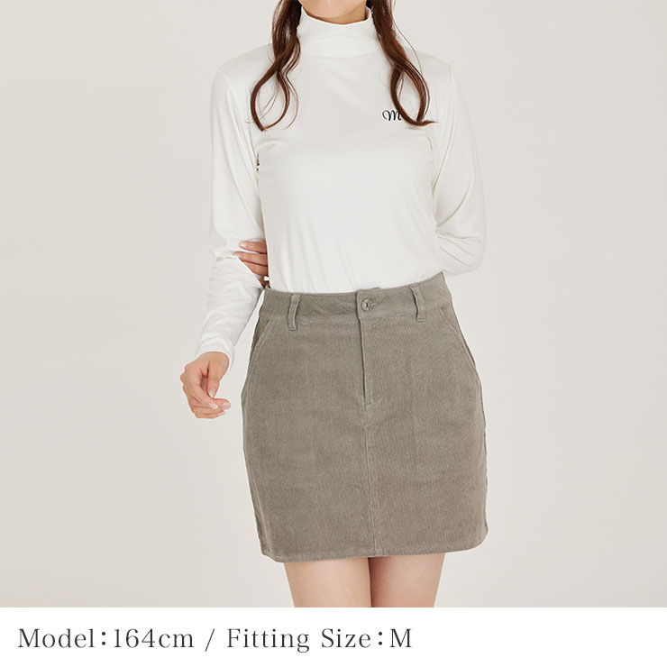 新品　Mサイズ　ハイネックシャツスカートセットアップ　モナデルソルゴルフ　カーキ 新品 Mサイズ ハイネックシャツスカートセットアップ モナデルソル