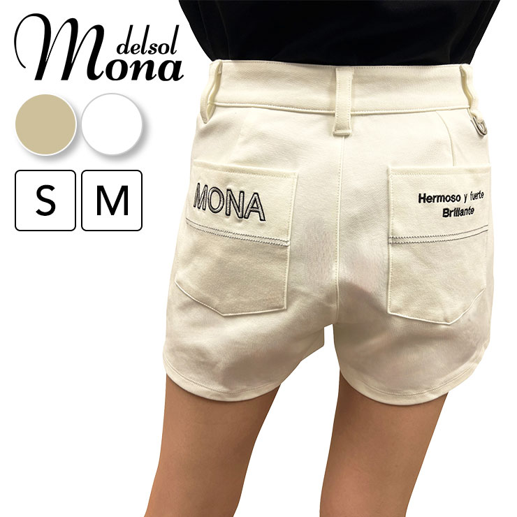 mona delsol  バック刺繍ショートパンツ S/M 小さいサイズ レディースゴルフウェア
