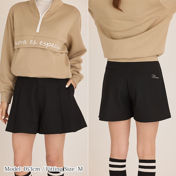 特別価格】m0042 mona delsol プリーツ入りキュロットスカート S/M