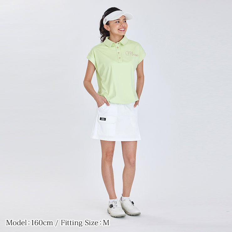 mona delsol カーゴポケット付き台形スカート M/L 大きいサイズ 