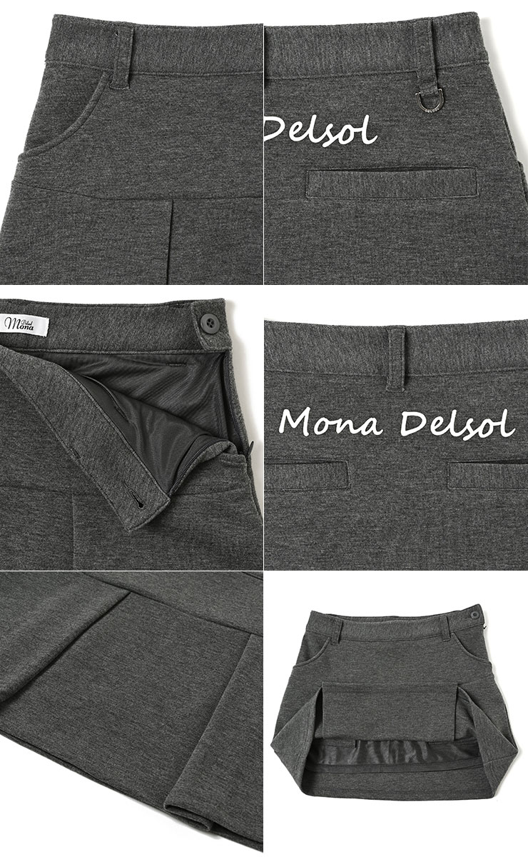 m0078 mona delsol ボックスプリーツスカート M/L/LL 大きいサイズ