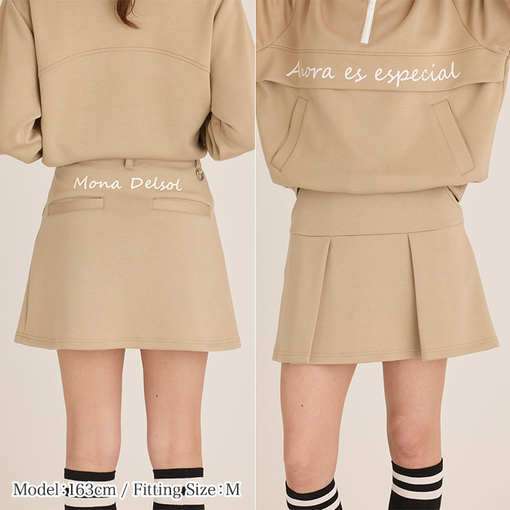 m0078 mona delsol ボックスプリーツスカート M/L/LL 大きいサイズ