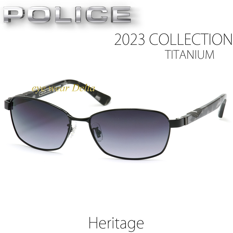 ポリス サングラス POLICE 2023年ニューモデル SPLG36J-0530 Heritage 国内正規代理店商品 チタンフレーム フルリム