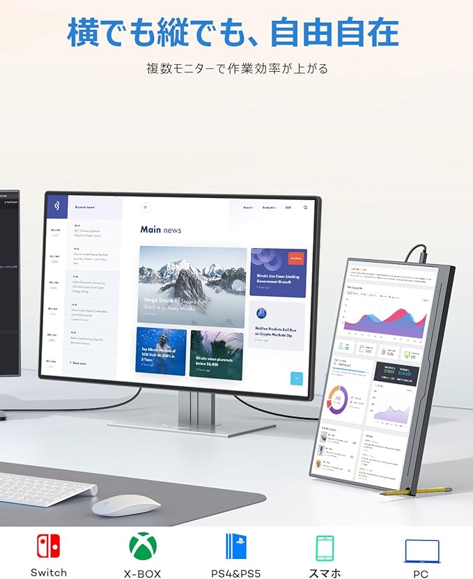  モバイルモニター 15.6インチ モバイルディスプレイ ゲーミングモニター Full HD 高画質 HDMI/Type-C VESA 軽量 スマホ Switch PC対応