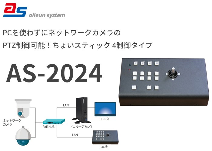 AS-2024 エルーア・システム ネットワークカメラのPTZを直接