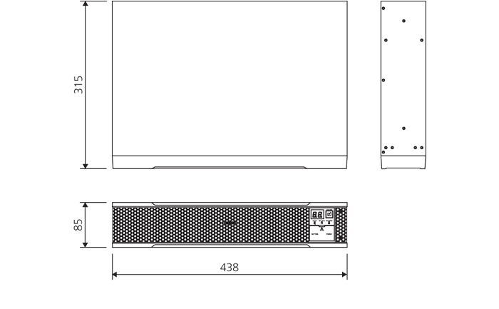 オムロン 常時インバータ給電方式UPS(無停電電源装置)で このサイズ出力容量1000VA/800W BA100R