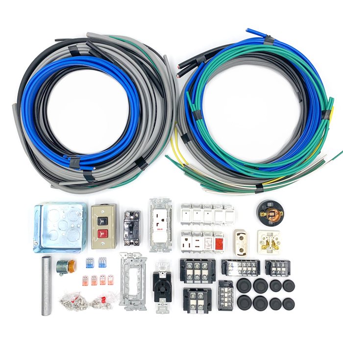 第1種電気工事士 技能試験練習材料セット 2回練習分の 電線 + 器具 2024年度｜候補問題 全10問 電線 器具 のセット 第1種 第一種  電気工事士 電工石火 シリーズ