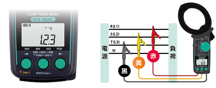 共立電気計器 KEW2062BT クランプパワーメータ Bluetooth搭載