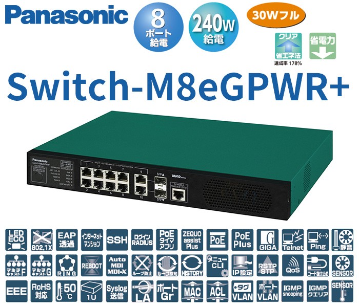 パナソニックSwitch-M8eGPWR+(PN28089K)-