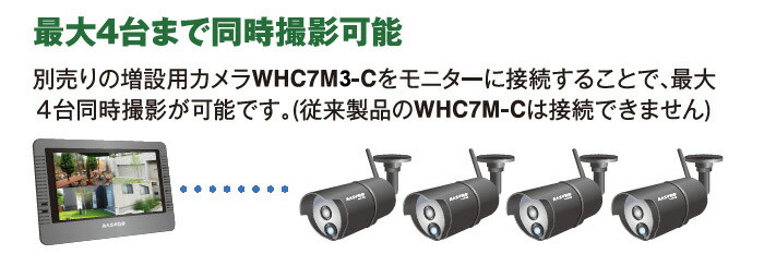 WHC7M3-C マスプロ フルHDワイヤレスカメラセット WHC7M3/WHC10M3用 ...