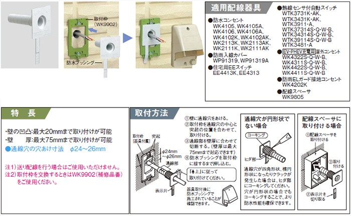 WK9905K パナソニック 防水ブッシング :WK9905K:火災報知・音響・測定機器の電池屋 - 通販 - Yahoo!ショッピング