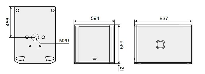 パナソニック 46cm バスレフ形サブウーハー WS-HP480