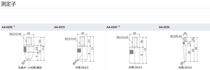 小野測器　AA-0200　寸法表