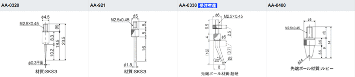 小野測器　AA-0200　寸法表