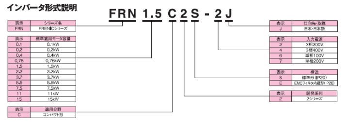 富士電機 FRN7.5C2S-2J インバータ 3相200Ｖ FRENIC-Miniシリーズ